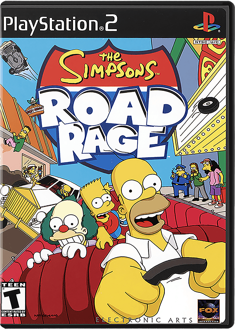 The Simpsons Road Rage box art for Playstation 2